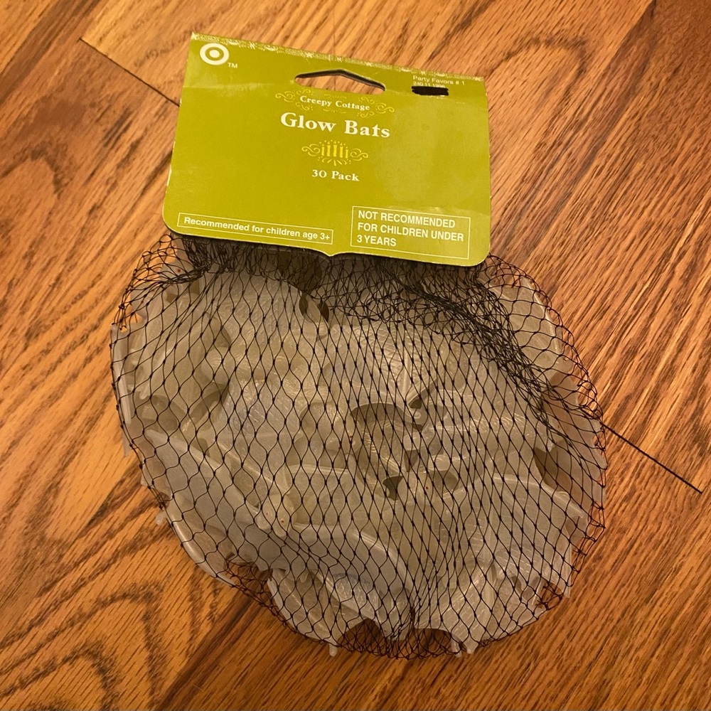Target Halloween Bag of 30 Glow in the Dark plastic Bats Decor